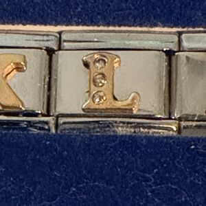 Letter “L” 18k CZ’s OG Manuel Zed Italian Charm
